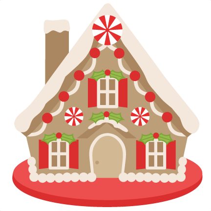 House Scrapbook Clip Art Christmas Cut Outs For Cricut - Gingerbread House Building Rules (432x432), Png Download