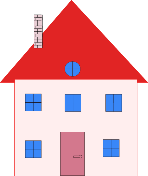 Colonial House Home Real Estate - House Clipart (504x600), Png Download