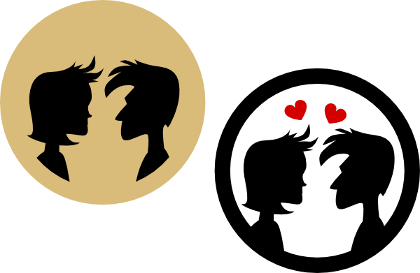 The - Couple Silhouette (600x391), Png Download