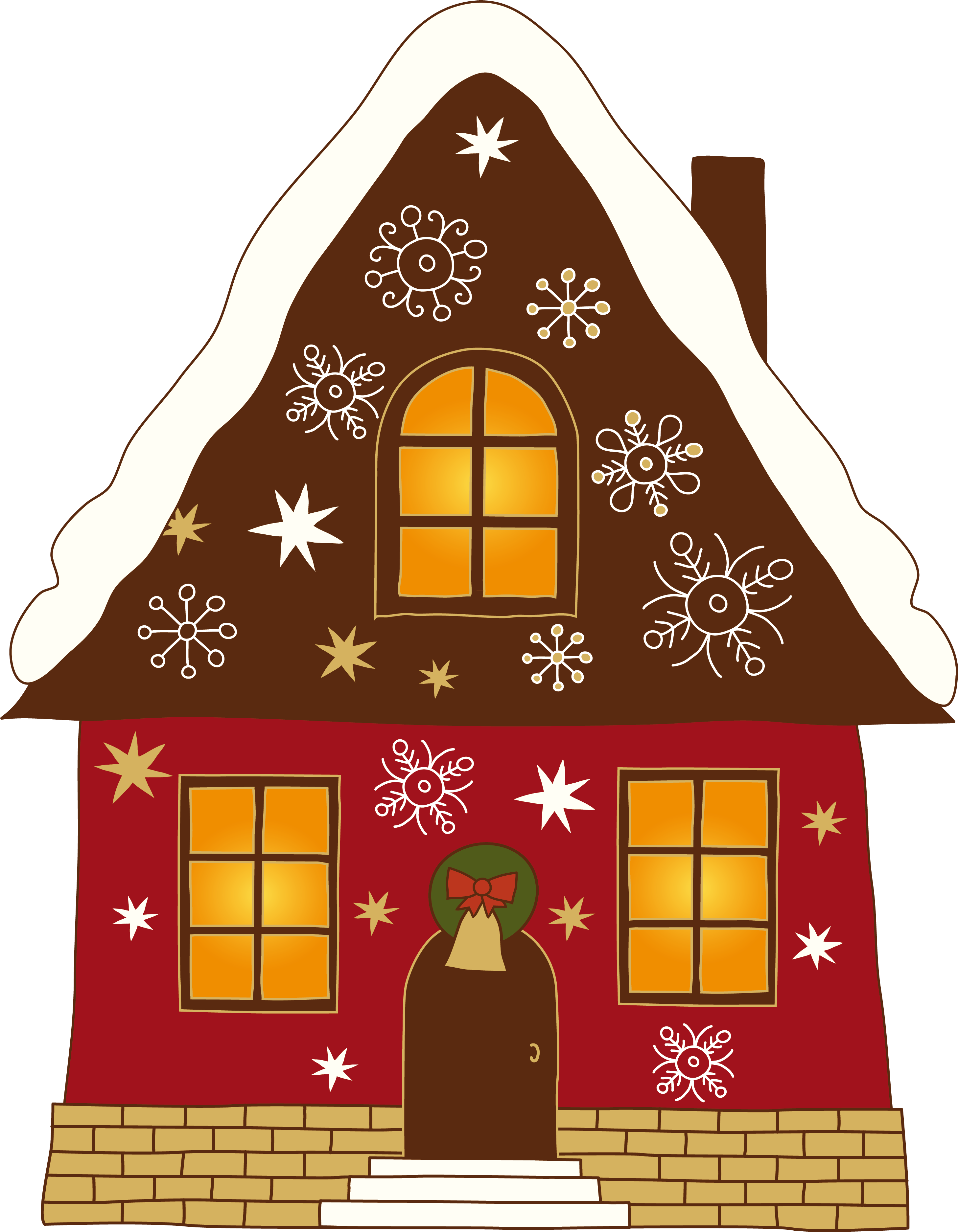 28 Collection Of Christmas House Clipart - Christmas House Clip Art (2981x3840), Png Download