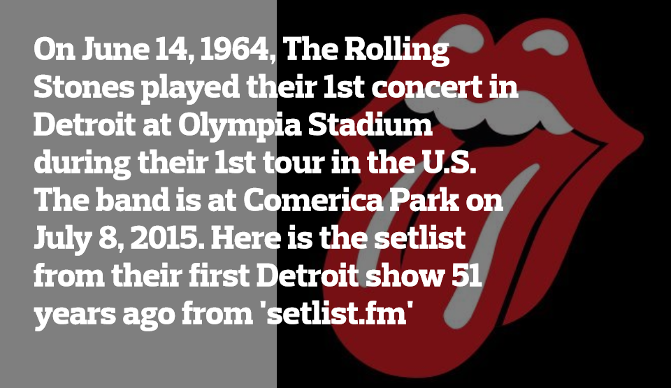June 14, 1964 Setlist - Rolling Stones (960x555), Png Download