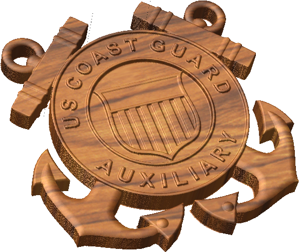 Home / Coast Guard Auxiliary Emblem Style A - Wooden Coast Guard Emblem Oval (596x515), Png Download