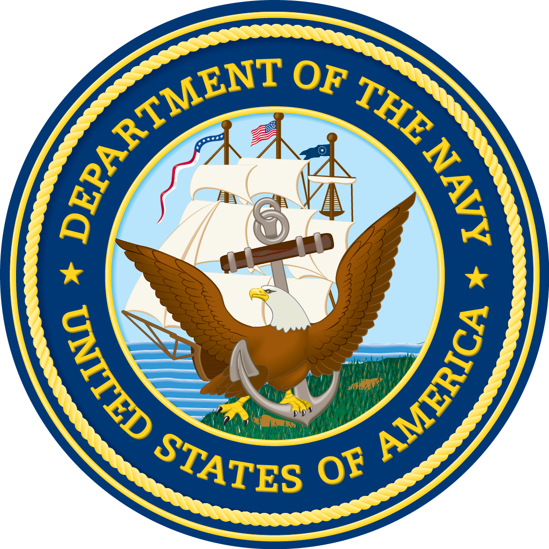 Navy/marine Corps/coast Guard Hss 1/hus 1/h 34 Seabat/seahorse - Us Navy Logo Pdf (1126x1126), Png Download
