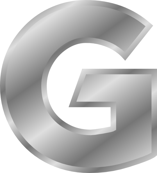 Google Plus Dropping Small Business Reviews - Silver Letter G (540x593), Png Download