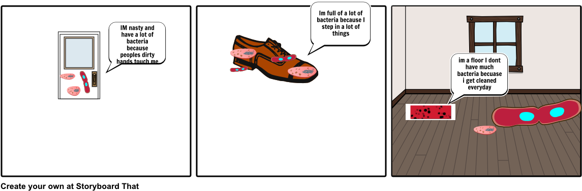 Bacteria - Cartoon (1164x385), Png Download