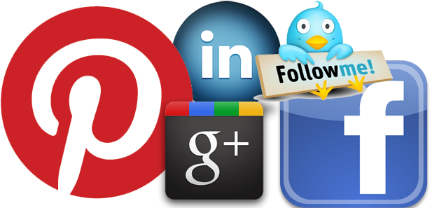 Facebook Twitter Linkedin Google+ (630x300), Png Download