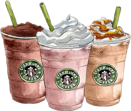 Starbucks Drawing (500x477), Png Download