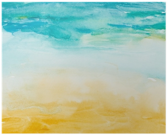 Color Strokes Watercolor Painting Art Poster • Pixers® - Designart Soil And Sky Strokes - 3 Piece Graphic Art (400x400), Png Download