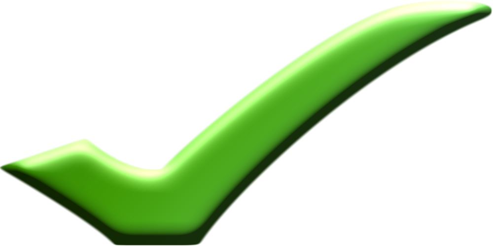 Elongated Checkmark - Check Mark (1000x500), Png Download