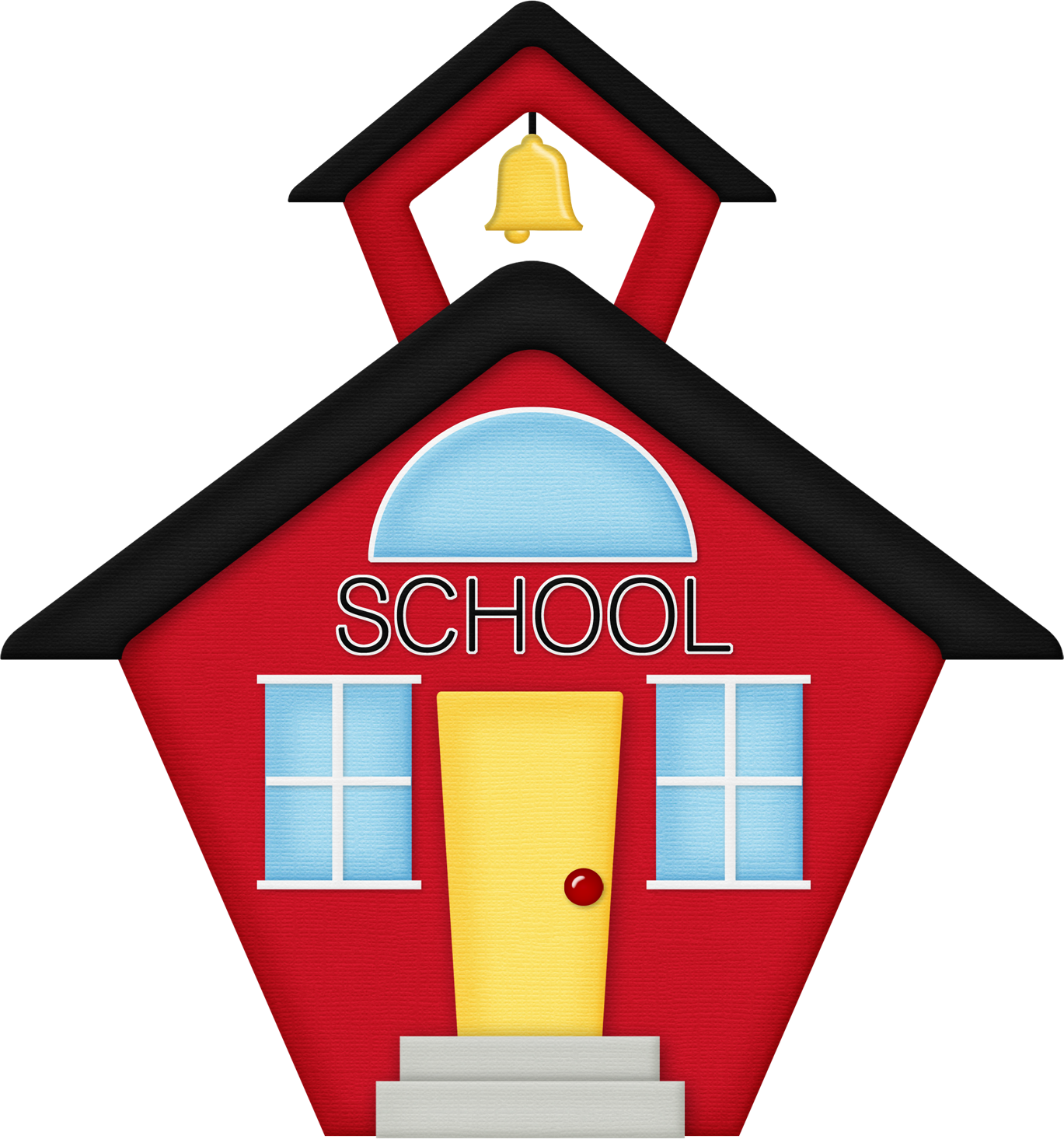 School House Schoolhouse Silhouette Clipart - School House Clip Art Png (1369x1465), Png Download