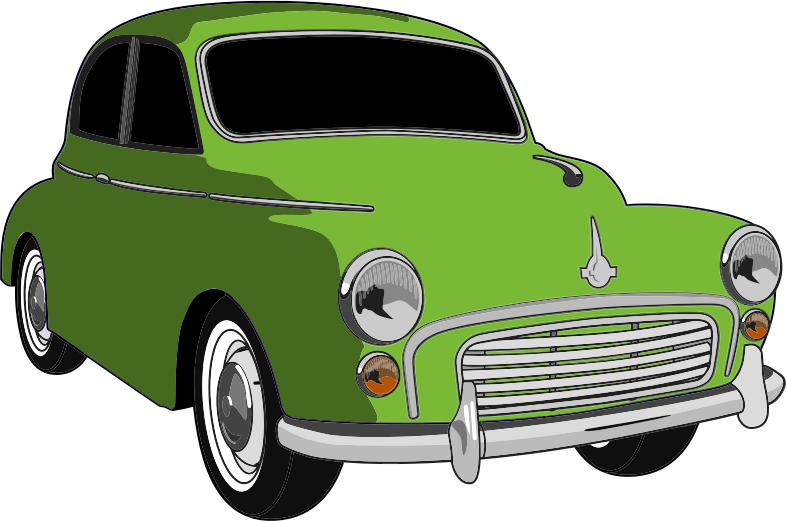 Classic Green Car Png Library Library - Classic Car Clipart (786x521), Png Download