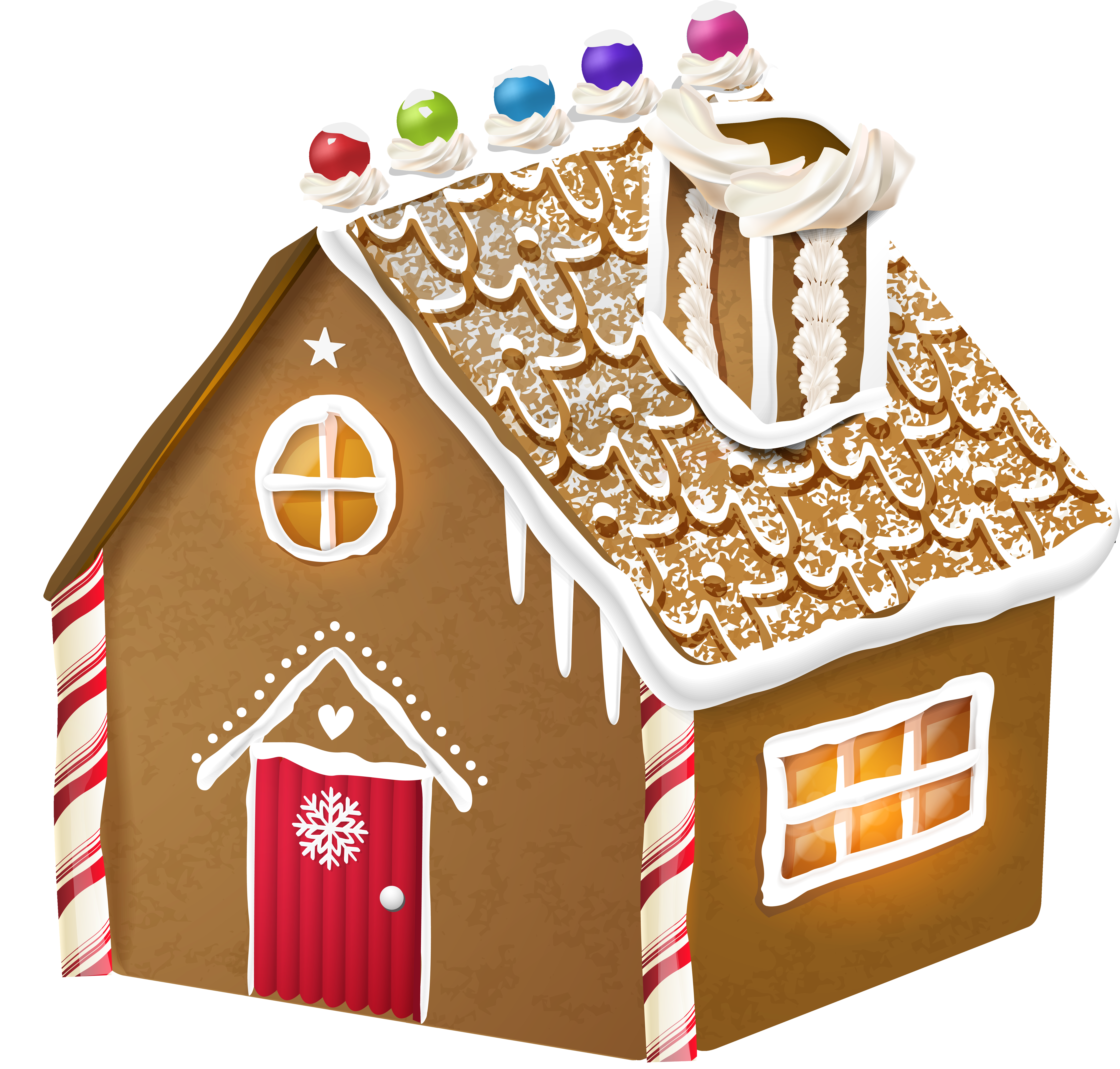Clipart Info House H - Gingerbread House Png (6354x5984), Png Download