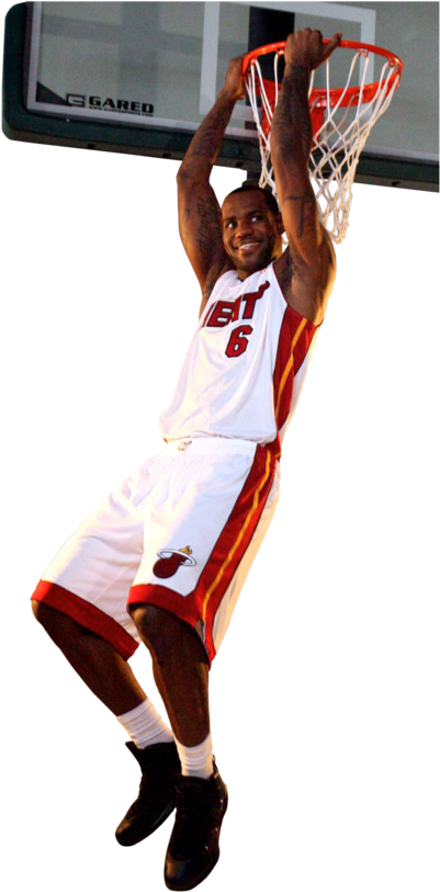 Lebron James Transparent Clipart - Lebron James Dunk Png (900x837), Png Download