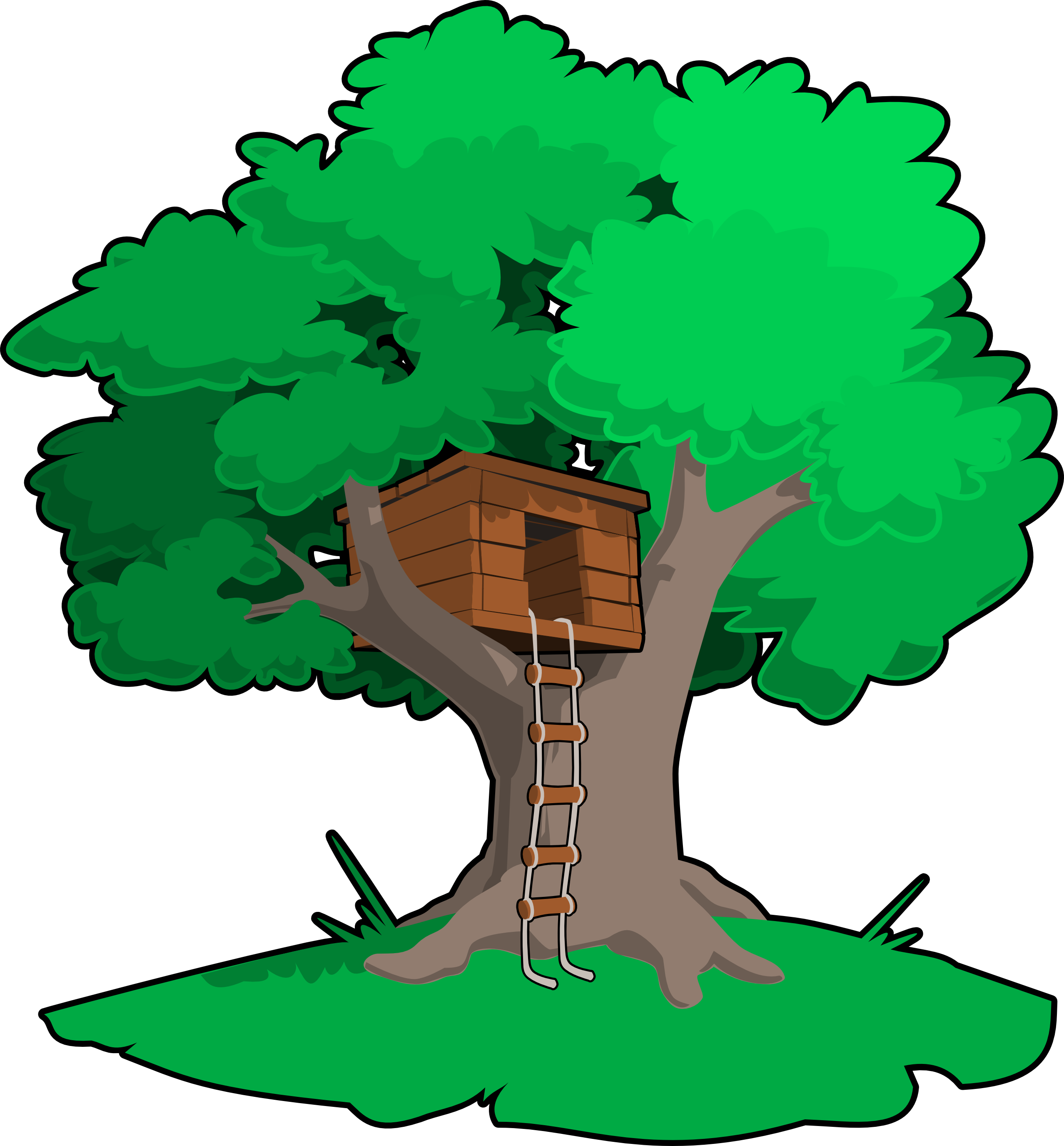 Tree House Clipart Png For Web (557x600), Png Download