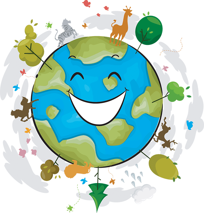 Happyearth - Poster On Eco Friendly Life (656x684), Png Download