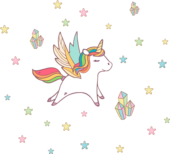 0 Avaliação Do Produto - Unicorn With Wings Cute (600x600), Png Download