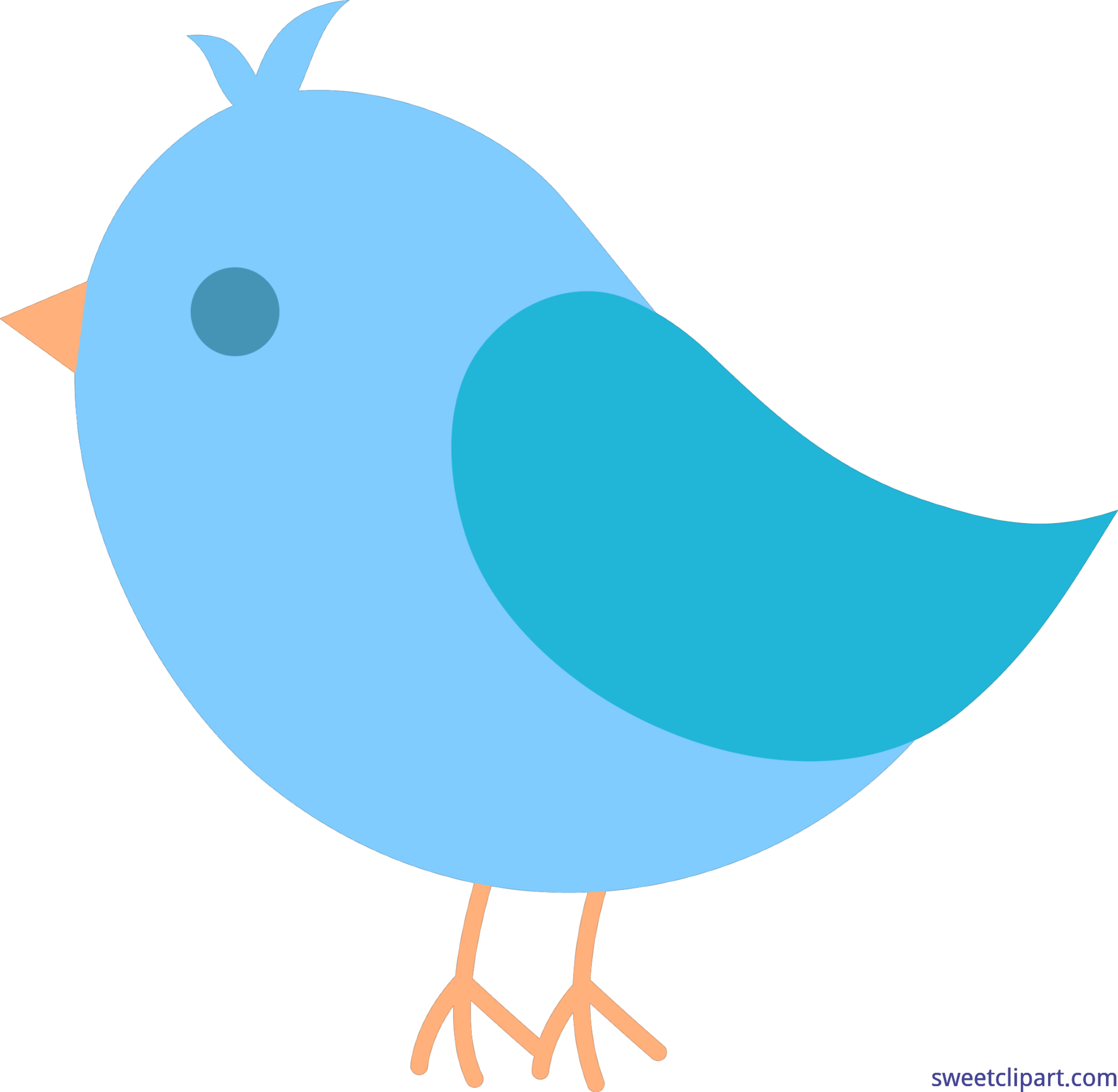 Cute Bird Clip Art Sweet (4621x4511), Png Download