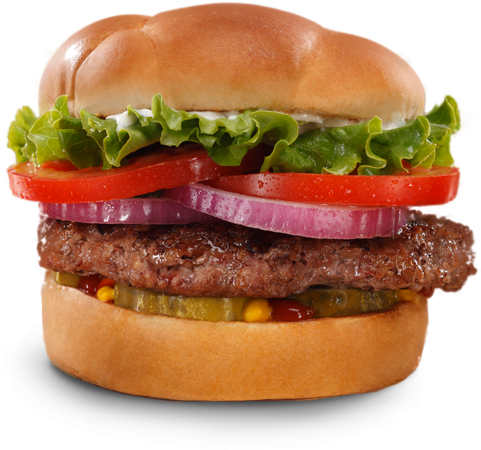Back Yard Classic Burger - Бургер Классик (495x467), Png Download