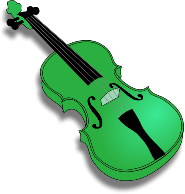Violin With No Strings Vector Clip Art - Fiddle Clipart (600x631), Png Download