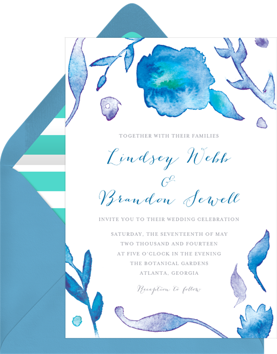 Tropical Watercolor By Shari Margolin Design - Wedding Invitation (550x701), Png Download