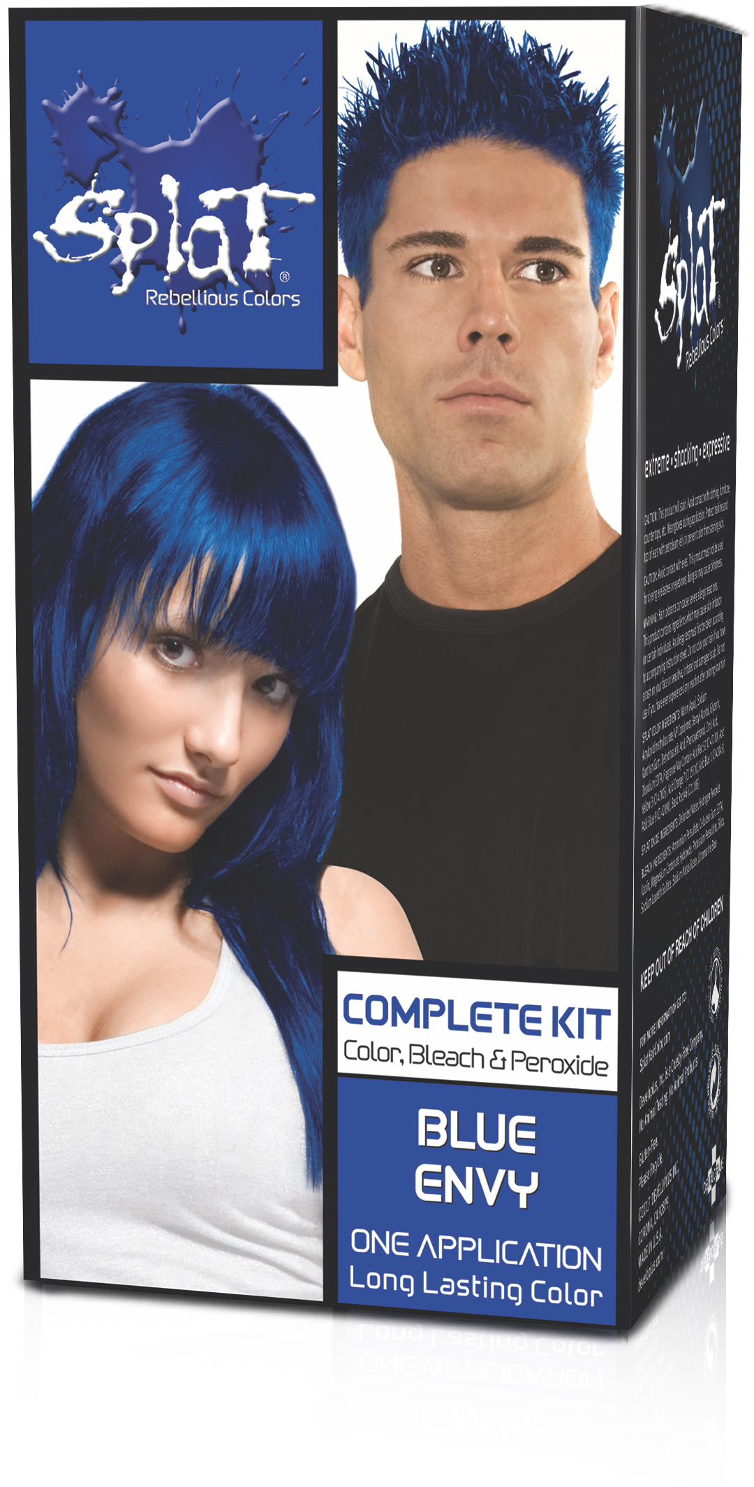 Best Hairstyles, Looks, Trends, 2018, 2019, - Blue Splat Hair Dye (1301x2146), Png Download