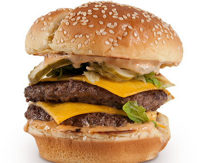 Gino Giant Burger (530x335), Png Download
