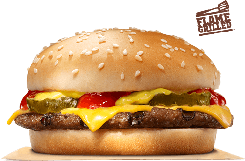 Cheeseburger - Cheeseburger Burger King (500x540), Png Download