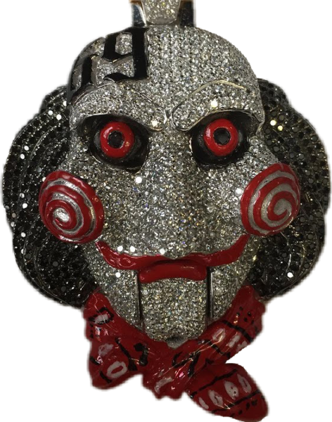 Share This Image - Iced Out Clown Pendant (472x600), Png Download