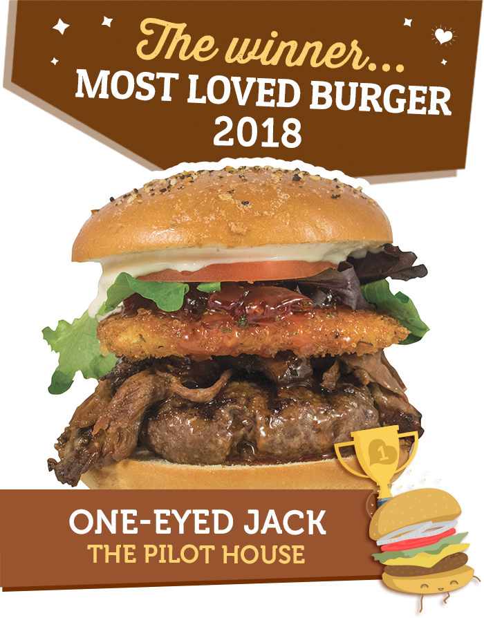 One Eyed Jack - Pei Burger Love (700x894), Png Download