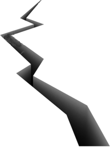 Share This Image - Cartoon Crack In The Ground (450x600), Png Download