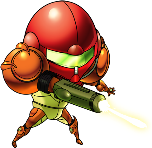 Found This Old Samus Chibi Thing On My Computer, So - Metroid (500x500), Png Download