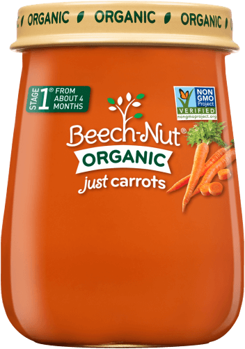 Organic Just Carrots Jar - Just Carrots Baby Food (352x500), Png Download