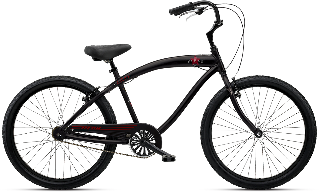 Red Star Freewheel - Beach Cruiser (1060x634), Png Download