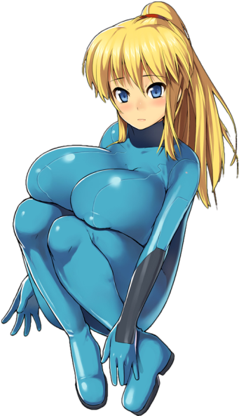 Bonus Points For Alpha Channel Use - Samus Aran (425x600), Png Download