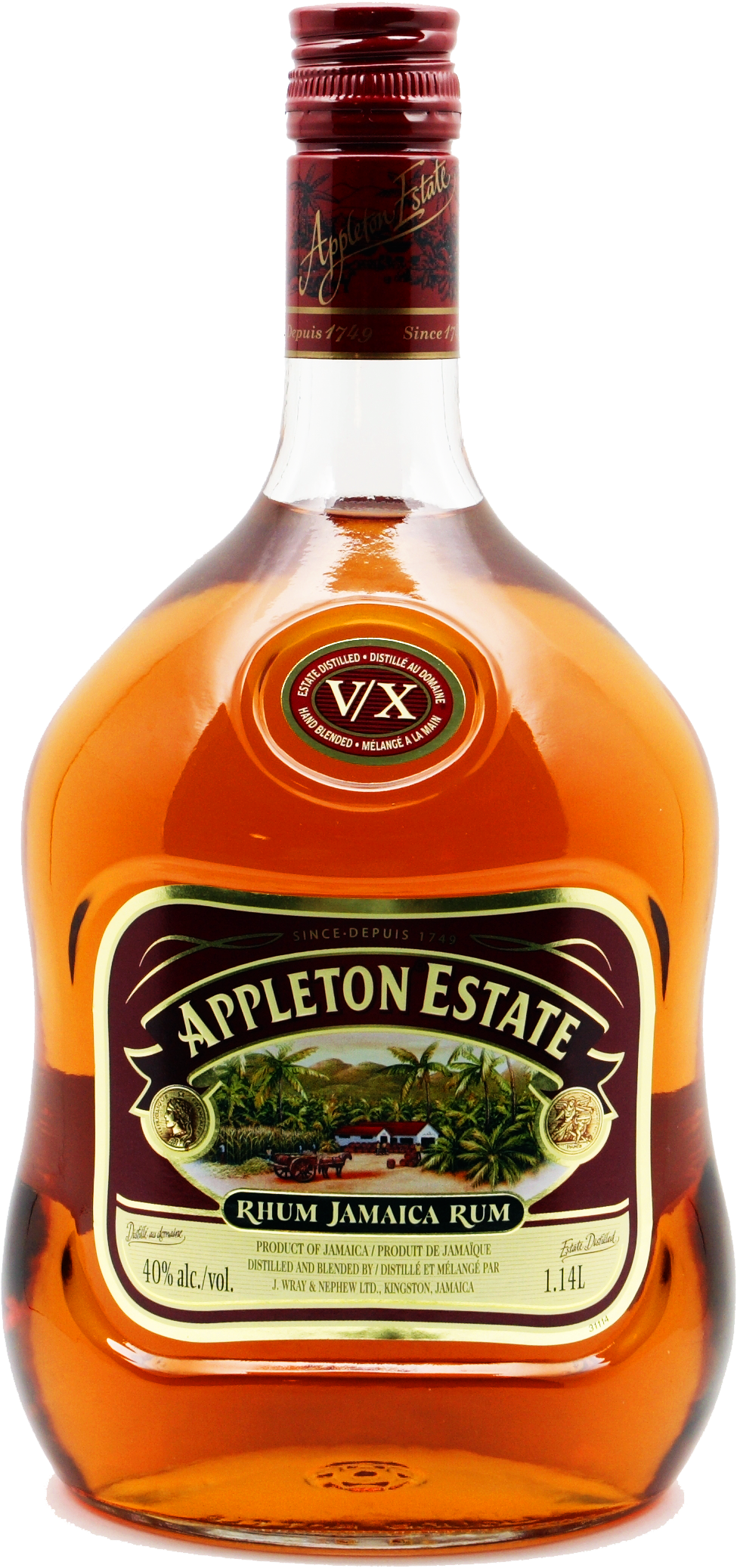 Appleton Estate V-x Bottle - Appleton Estate (1500x2300), Png Download