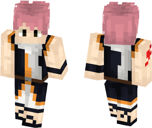 Fairytail ➢ Natsu Dragneel - Minecraft (584x497), Png Download