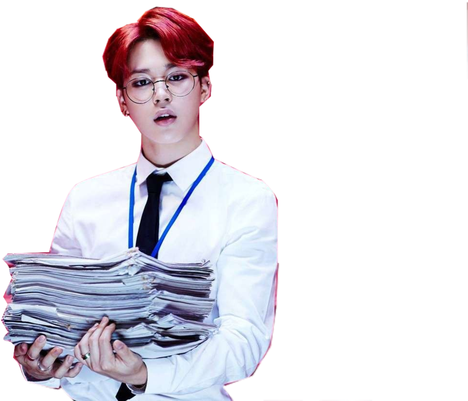 Jimin Png Tumblr - Bts Jimin Red Hair (978x817), Png Download