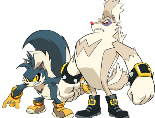 Wild Villainous Skunk Brothers, Rough And Tumble, Have - Rough And Tumble Sonic Idw (780x405), Png Download