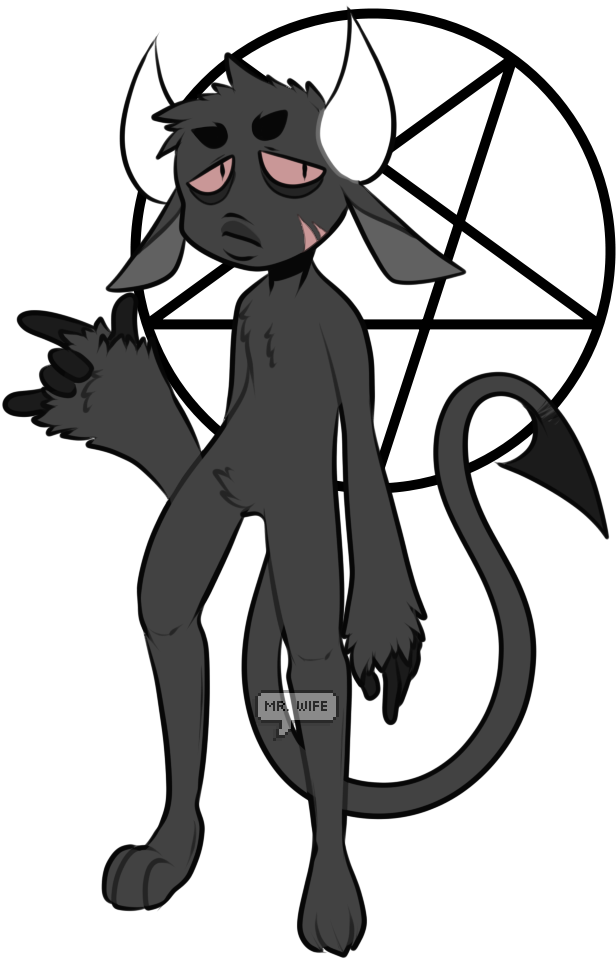 Furry Hanzo - Cute Pentagram (641x971), Png Download