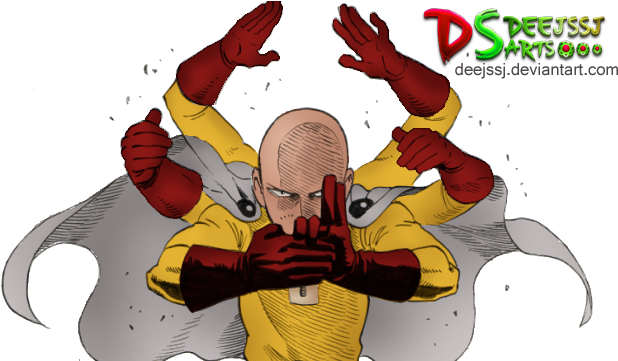 One Punch Man Render By Deejssj On - One Punch Man Render (640x360), Png Download