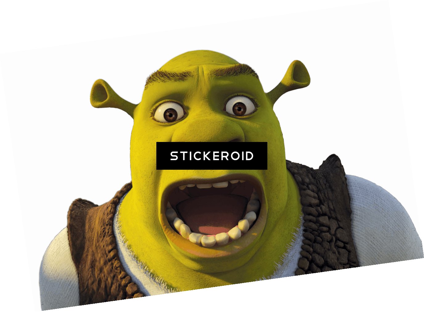 Shrek Open Mouth - Green Ogre (1375x1011), Png Download