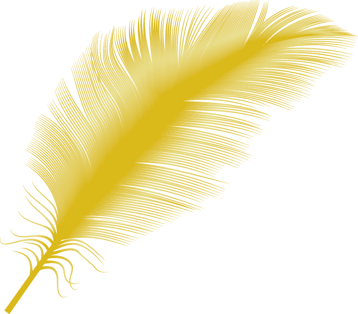 Feather Falling Png - Transparent Yellow Feather Png (705x618), Png Download