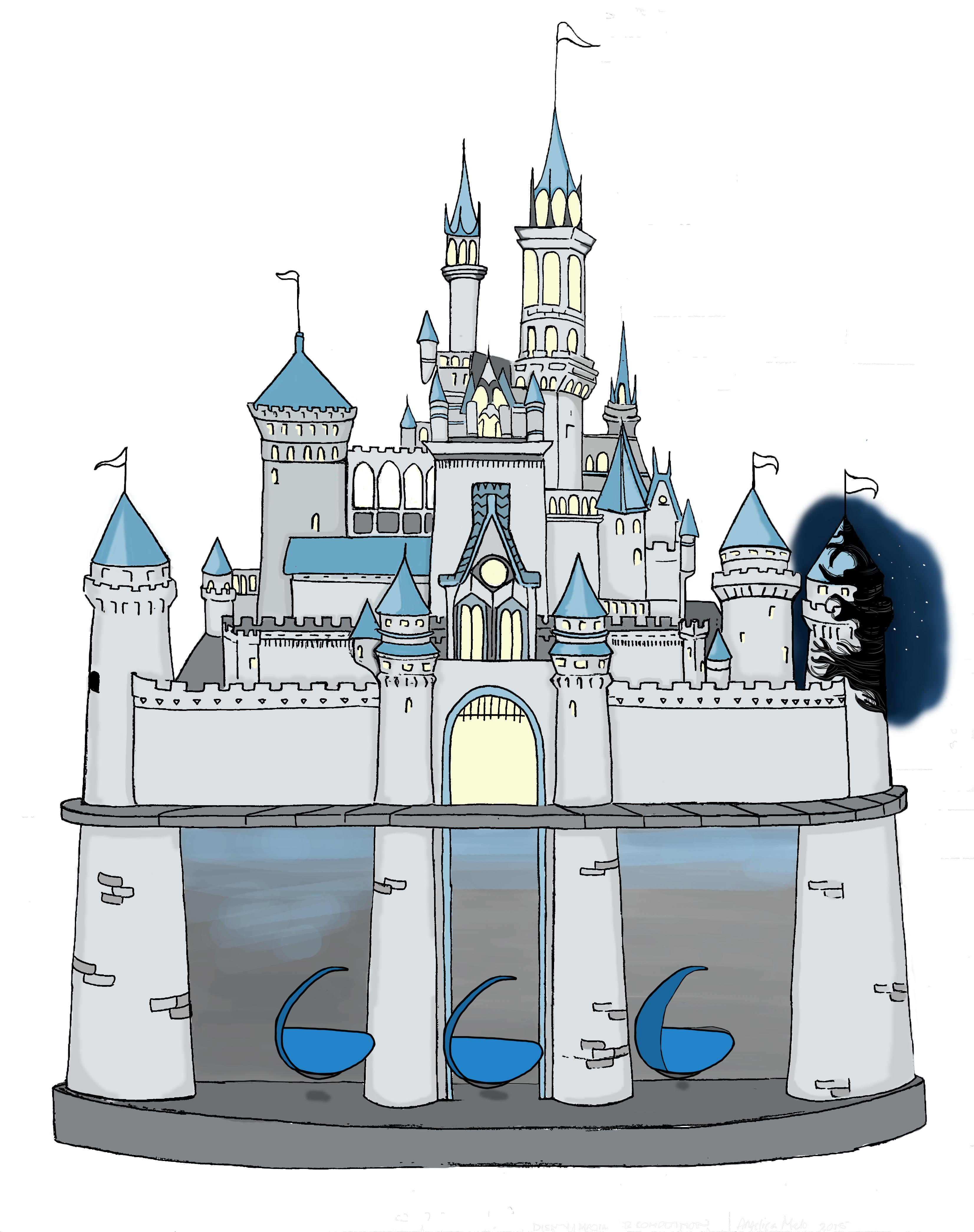 Tebia The Magic Castle Is A Central Hub Which Transports (3304x4203), Png Download