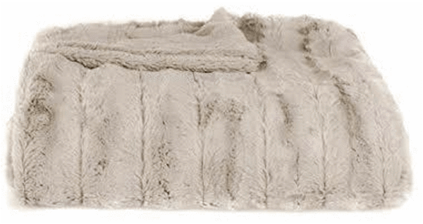Buff Stripe Home Throw Blanket - Belle And June Gray Stripe Lush Blanket (600x600), Png Download