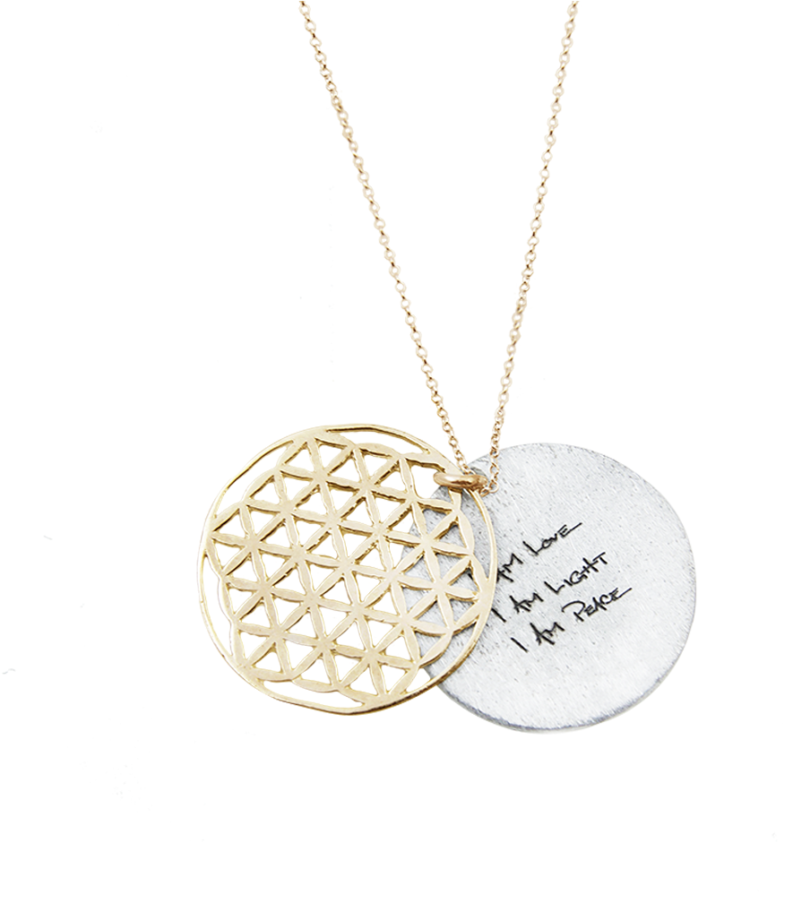 Load Image Into Gallery Viewer, Flower Of Life Necklace - Pulseira Com Pingente Transparente (1008x1008), Png Download