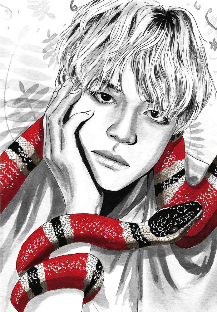 Poisonous - Taehyung - Illustration (1000x1000), Png Download