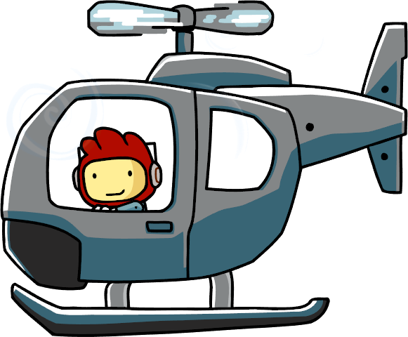 Image Scribblenauts Wiki Fandom - Helicopter Cartoon Png (581x480), Png Download