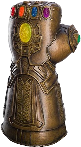 Deluxe Version Features A Static Fist Pose, Highlighting - Infinity Gauntlet Thanos Costume (302x498), Png Download