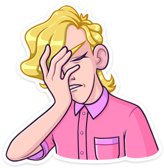 Facepalm Fail - Курортный Роман Стикеры (360x360), Png Download