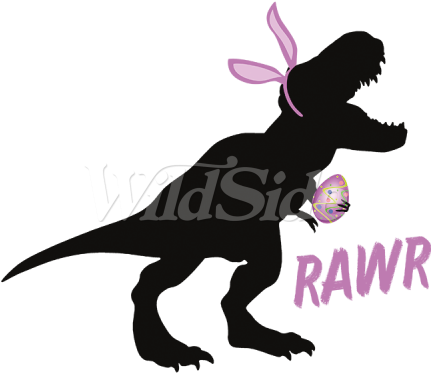 Rawr Trex Bunny Ears & Egg - Jurassic World Figura Stomp & Strike Tyrannosaurus (450x450), Png Download